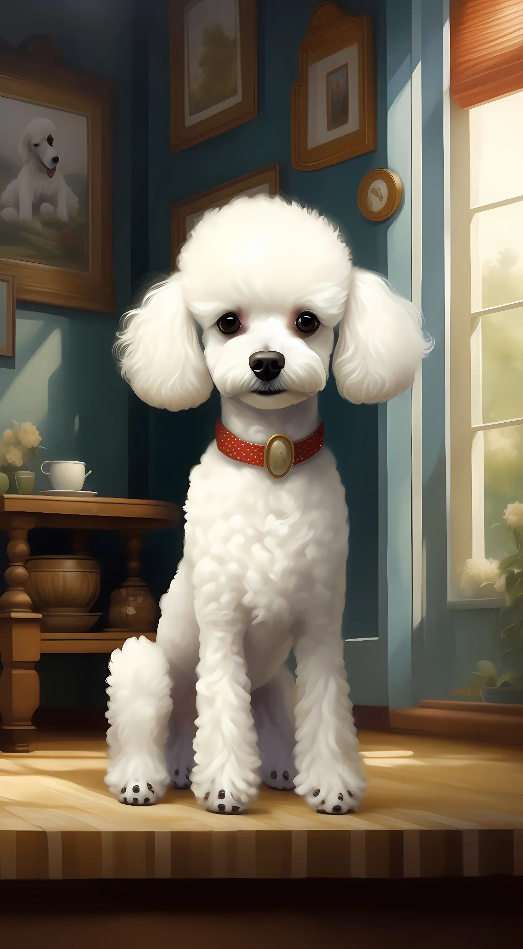 ai character: Fluffy background