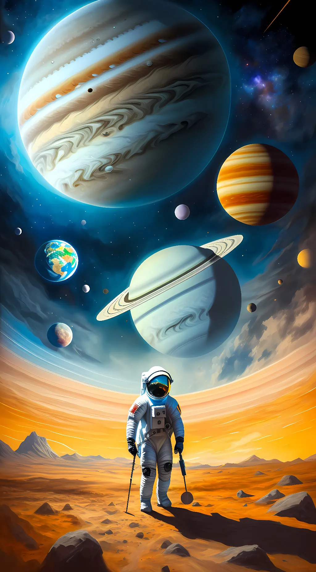 ai character: Solar system group background