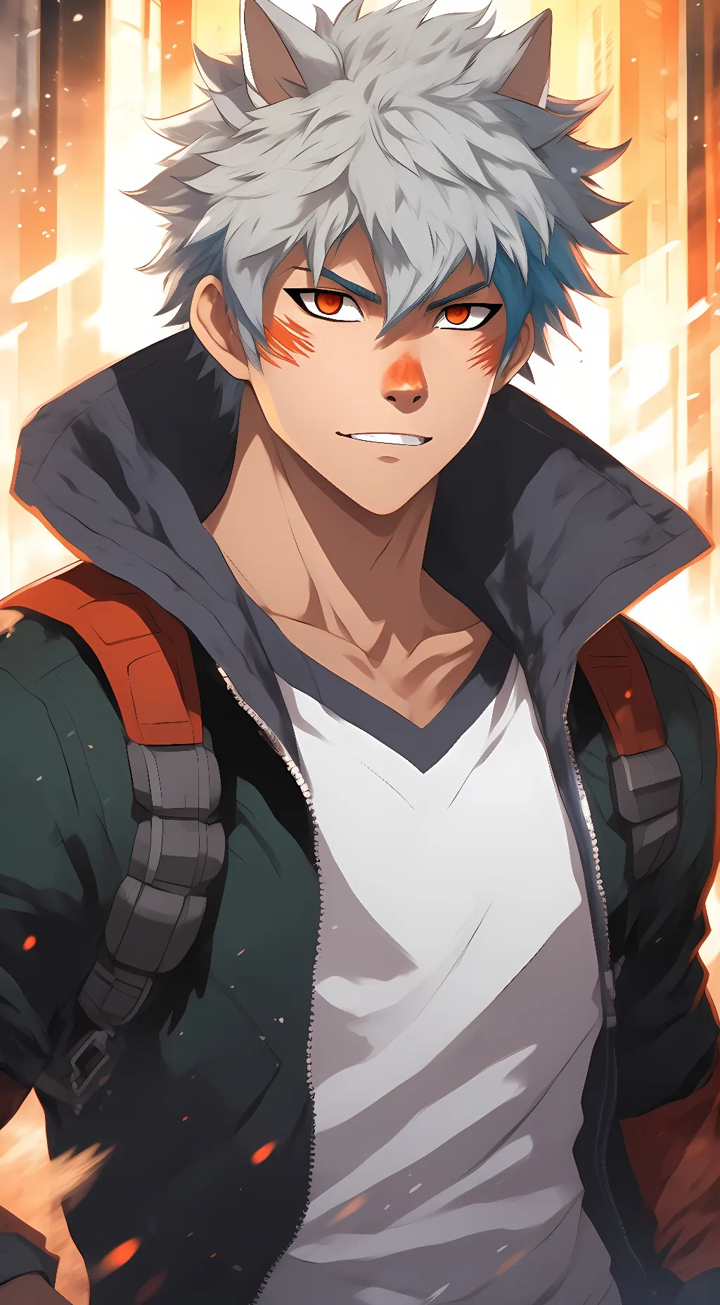 ai character: Bakugo Katsuki,  background
