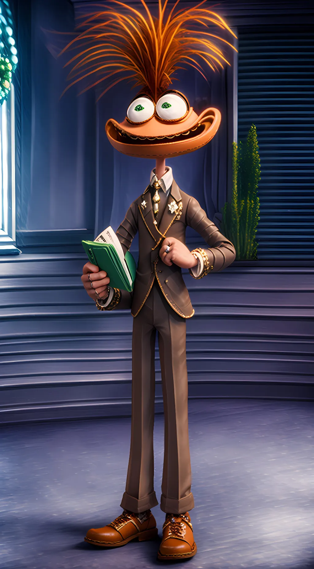 ai character: Anxiety background