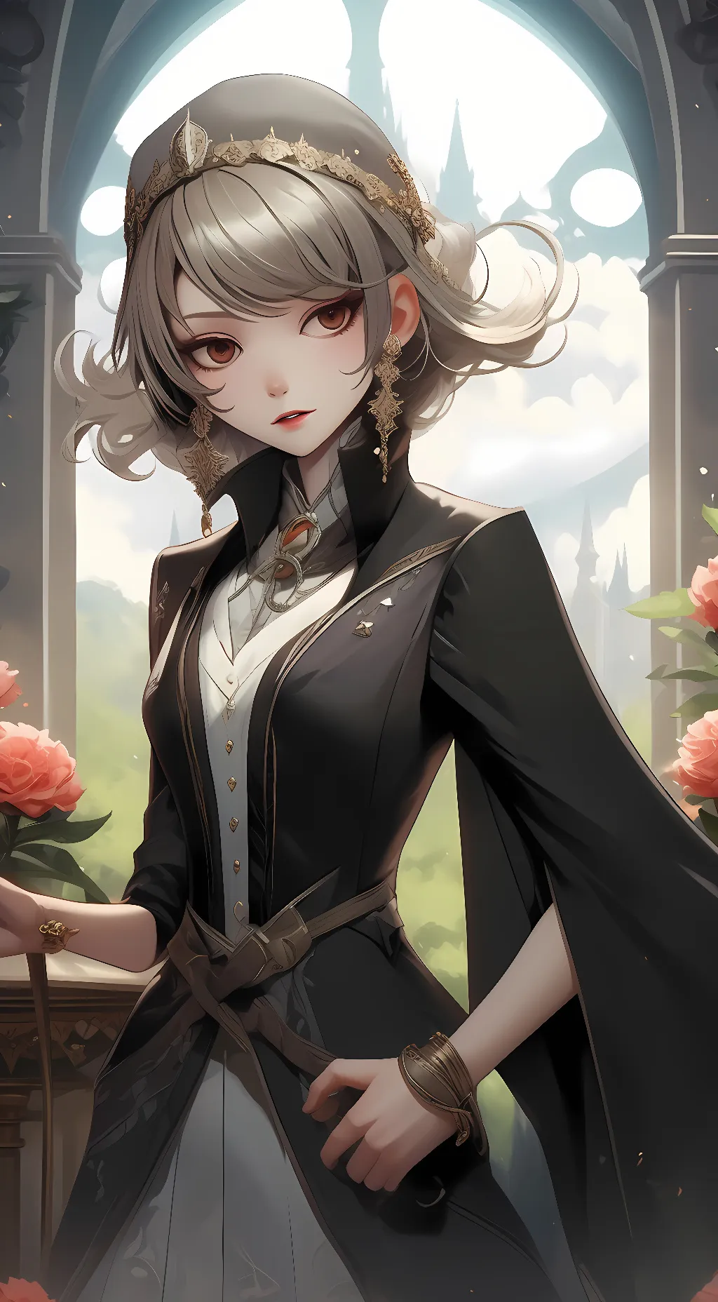 ai character: maid ava  background