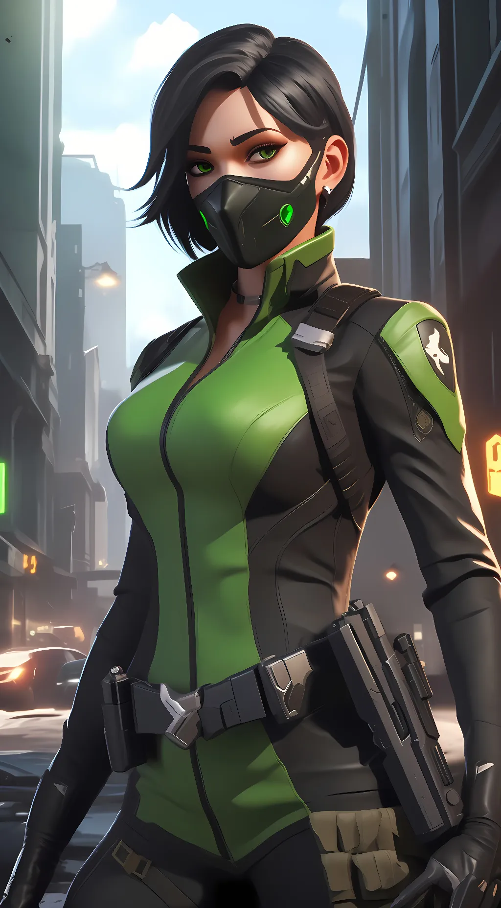 ai character: Viper from Val background