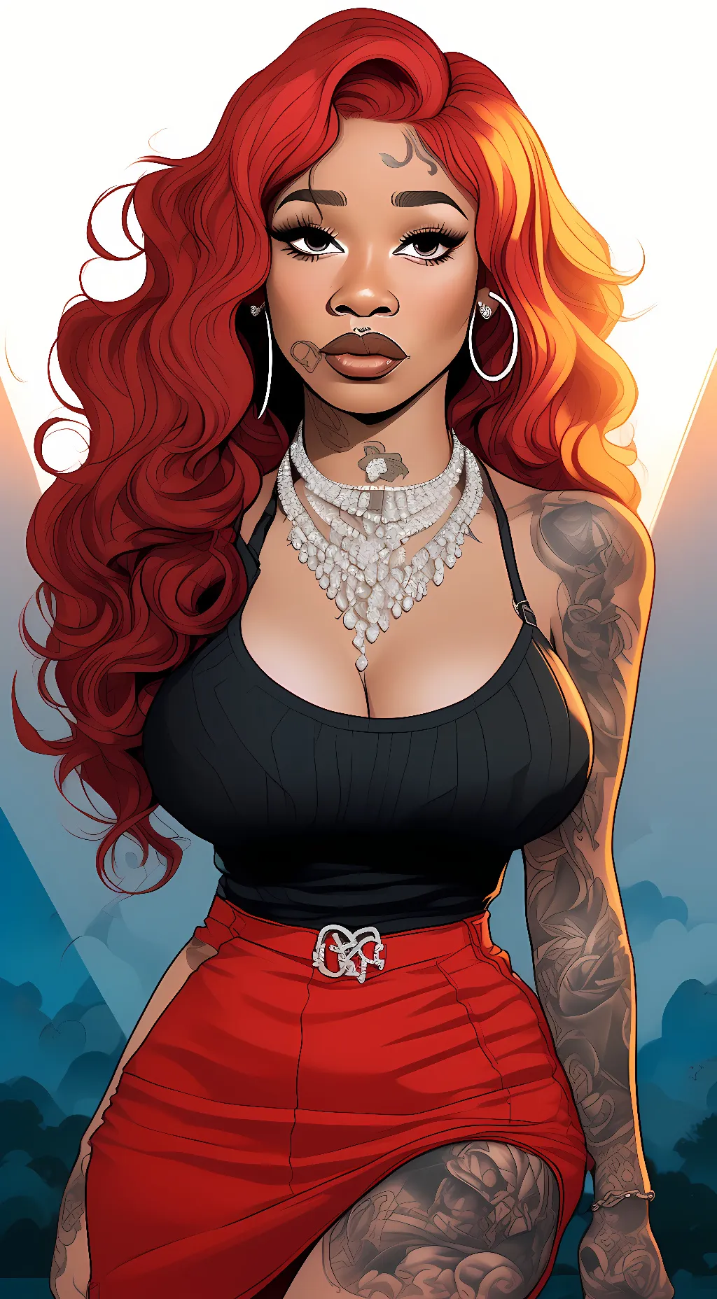 ai character: Sexyy Red background