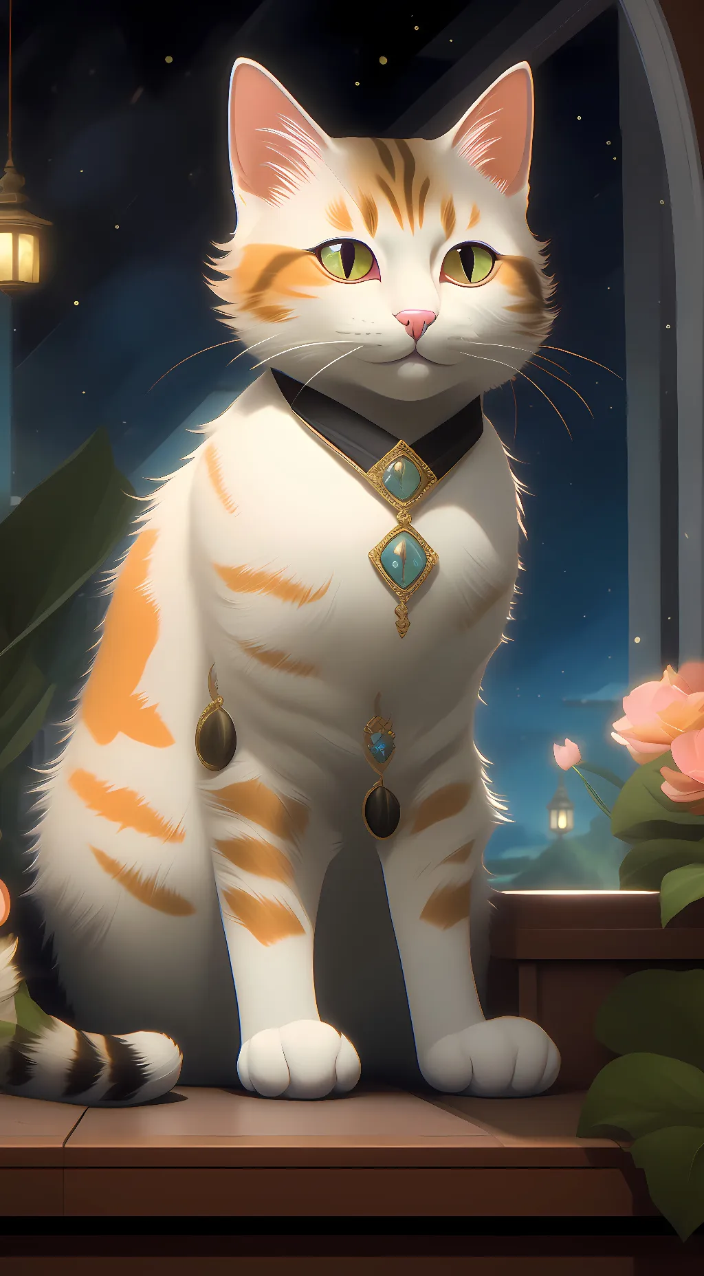 ai character: mama cat background