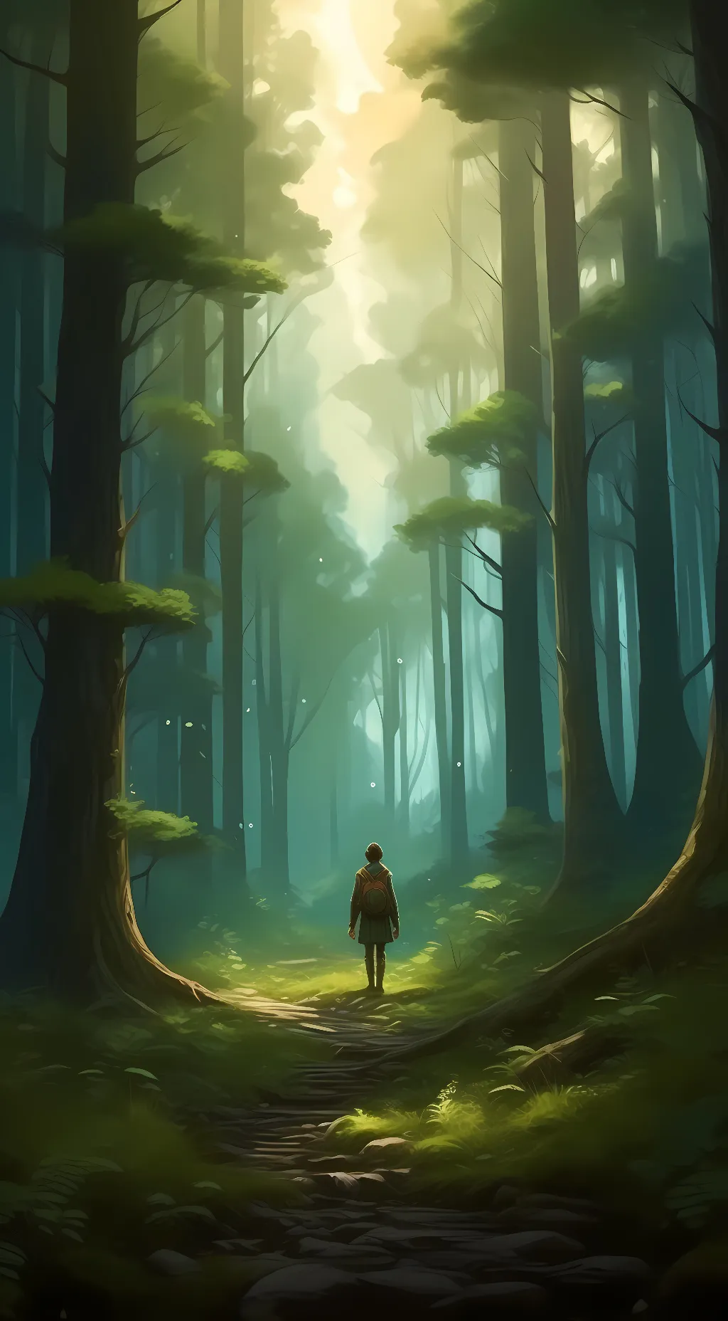 ai character: Forest of friends background