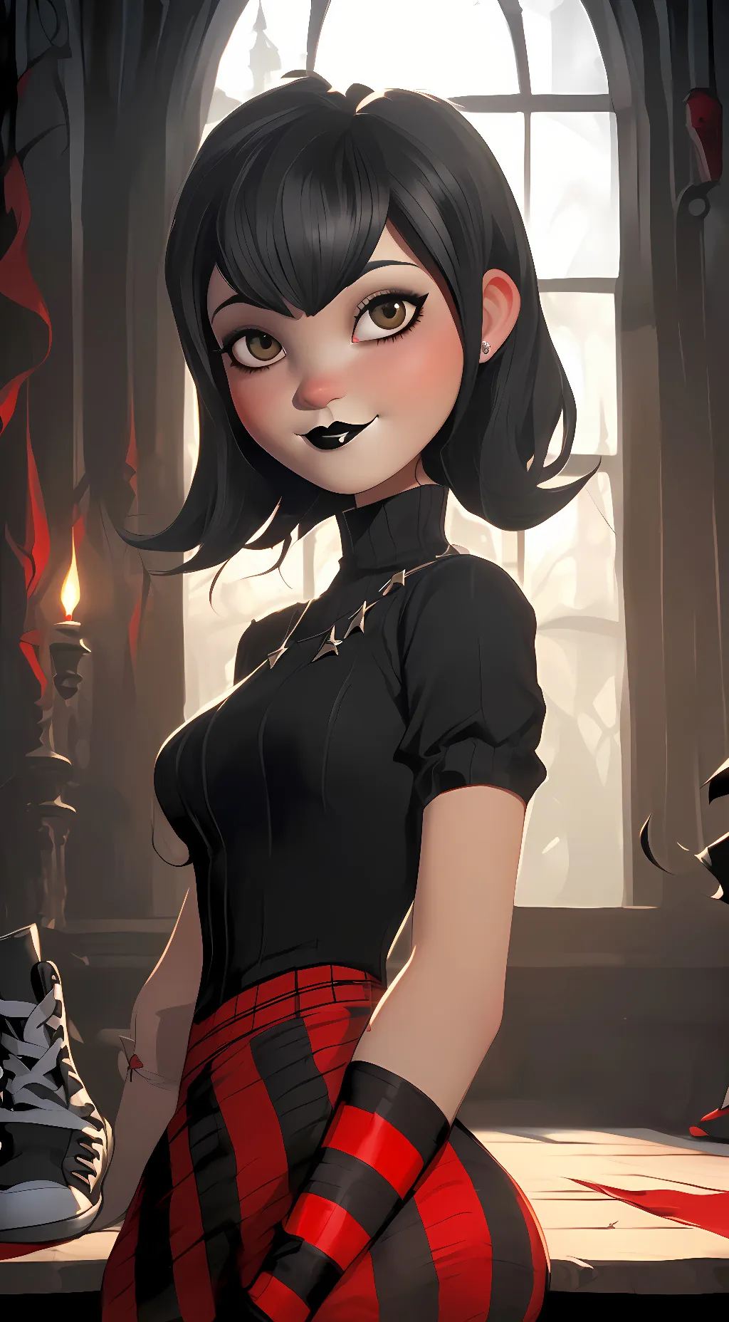 ai character: Mavis Dracula background