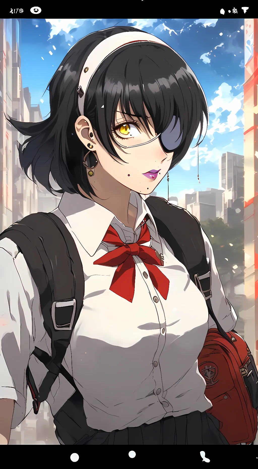 ai character: Midari Ikishima background