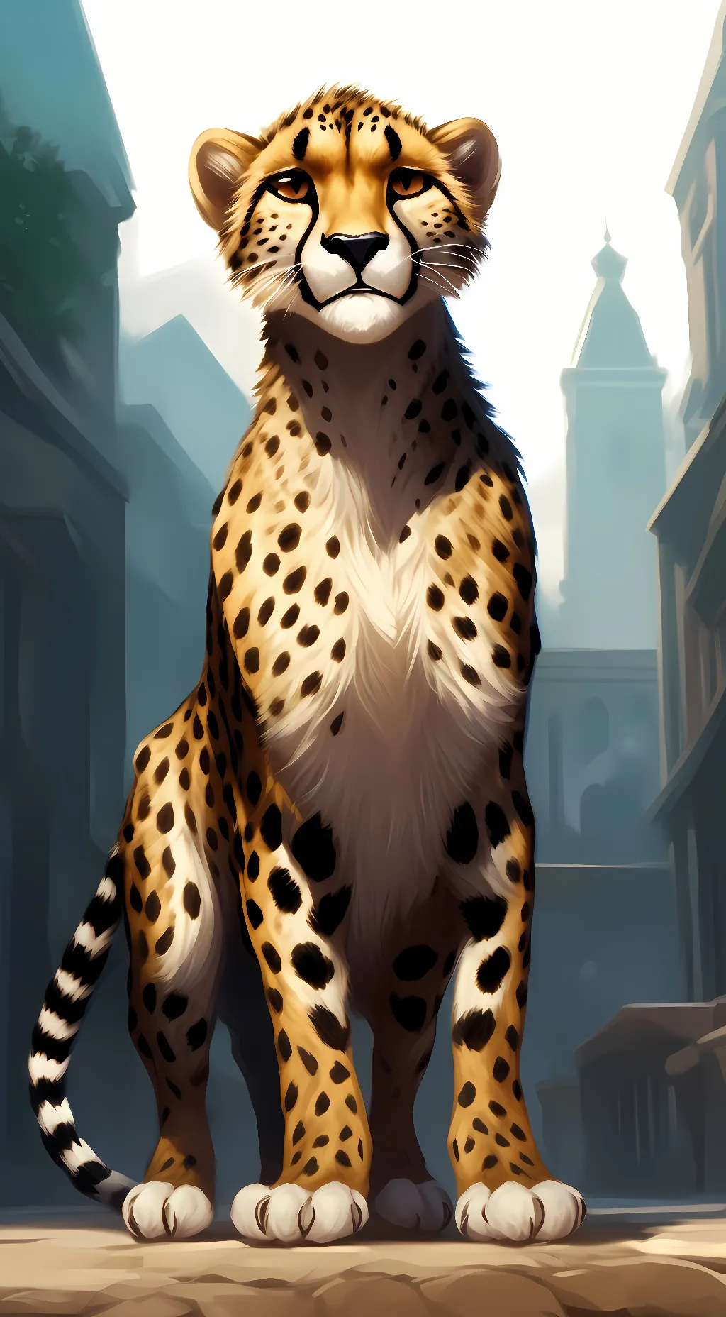 ai character: A cheetah background