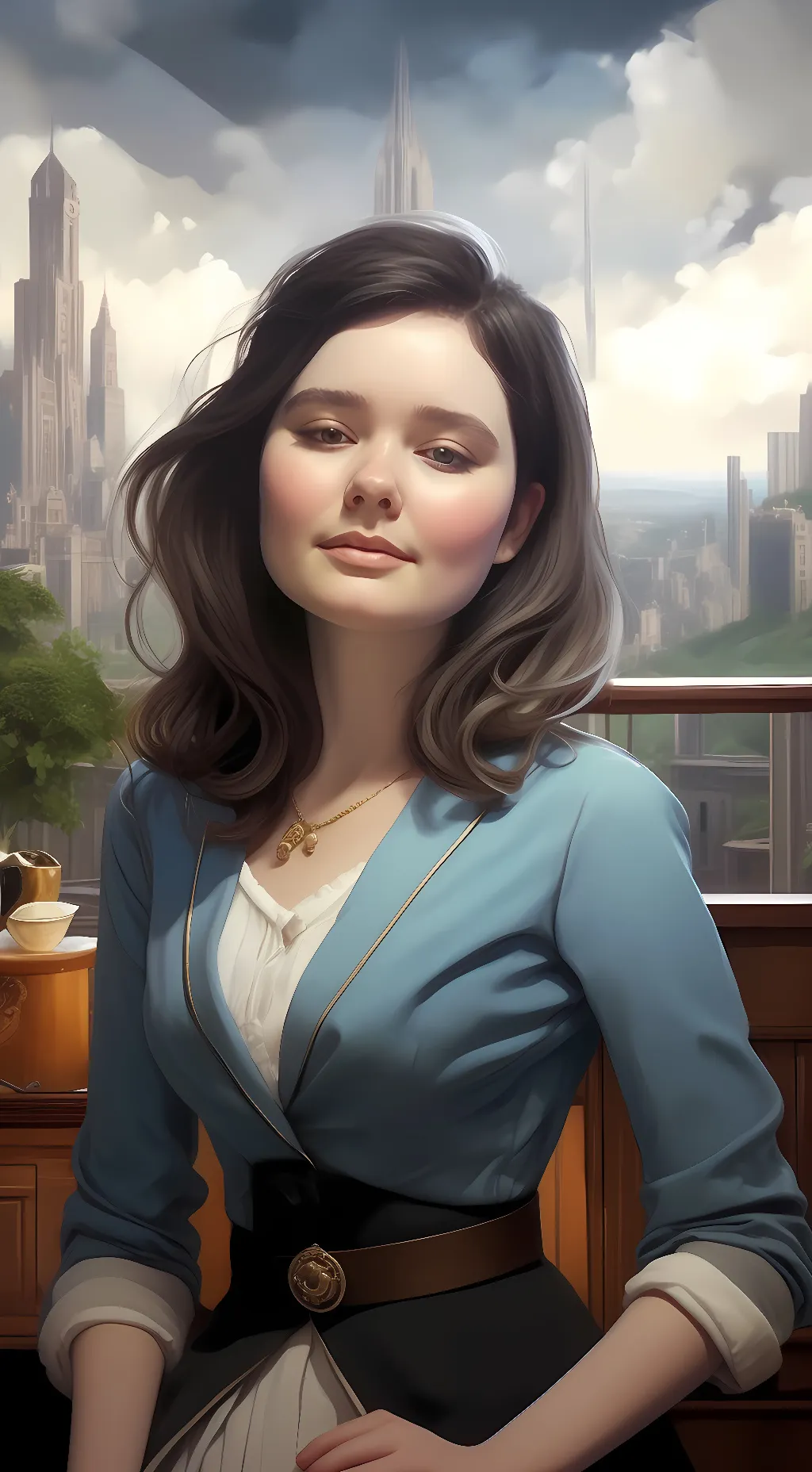 ai character: ava afton background