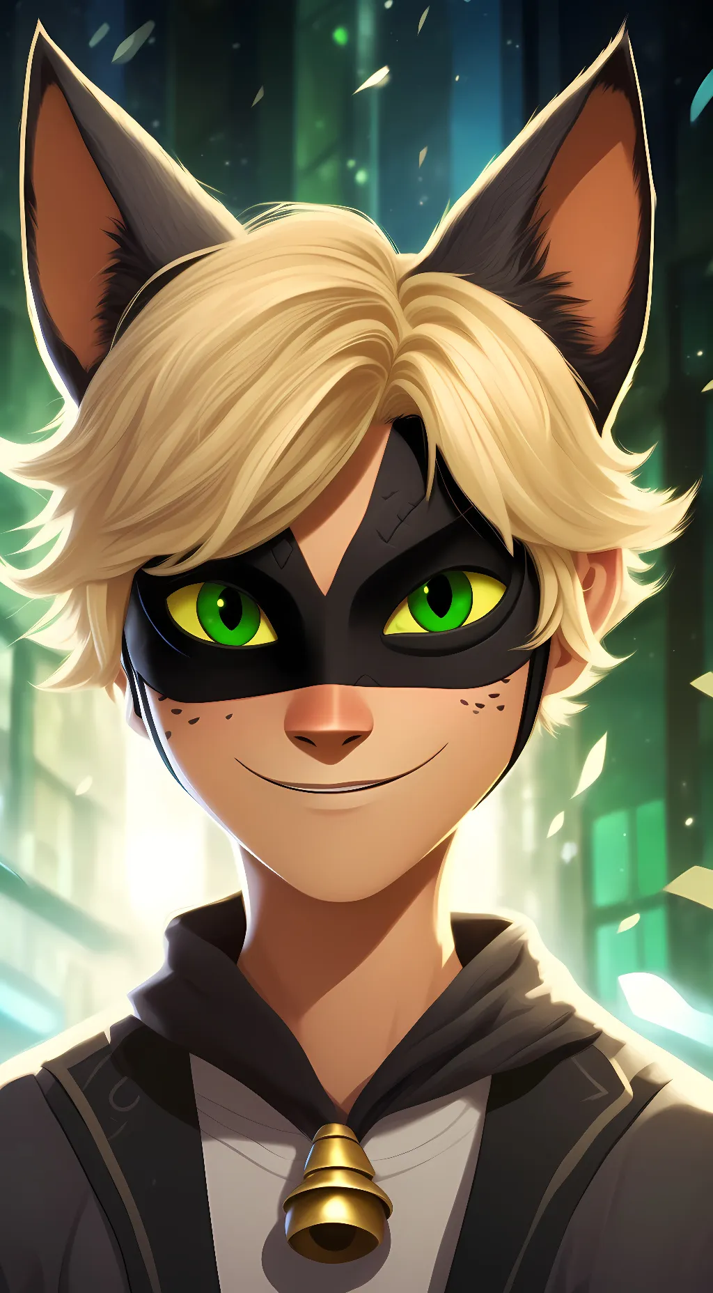 ai character: Cat noir background