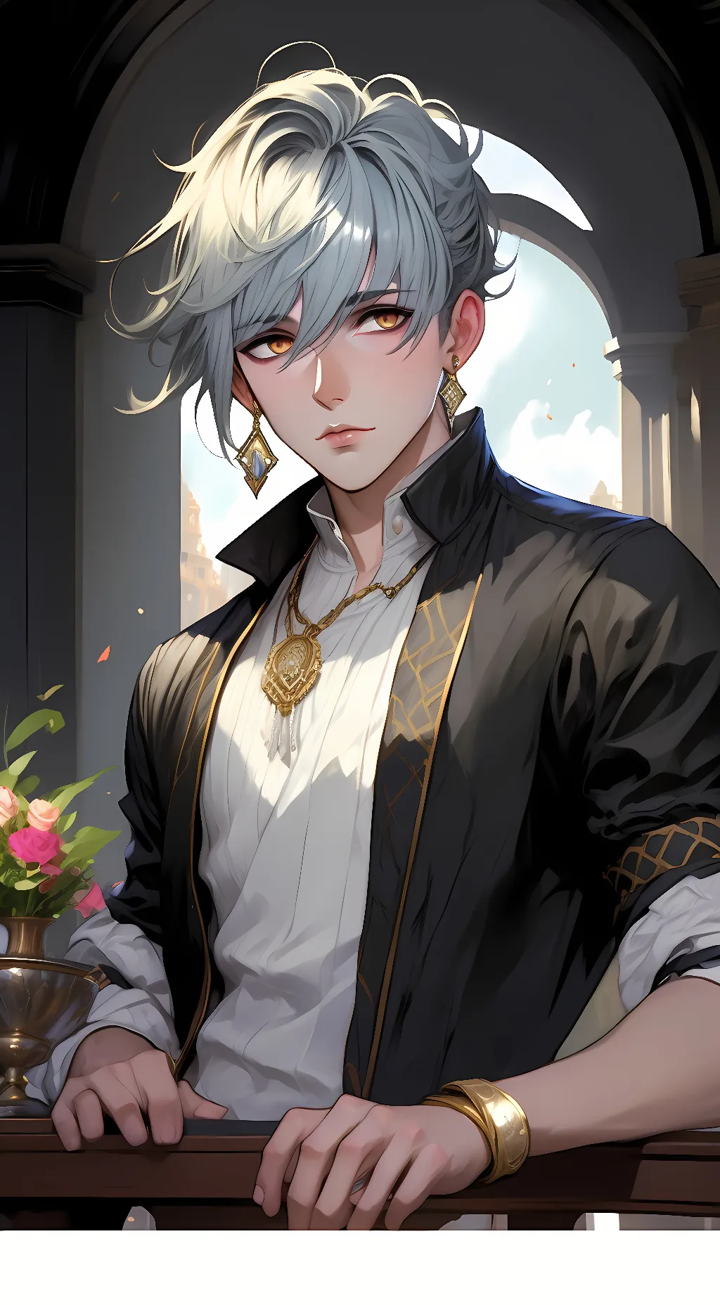 ai character: Raphael  background