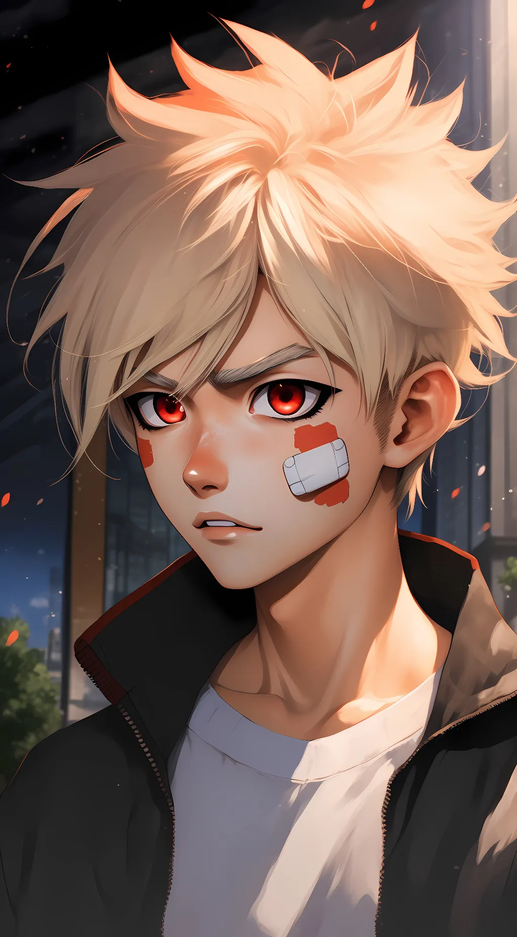 ai character: Katsuki Bakugo background