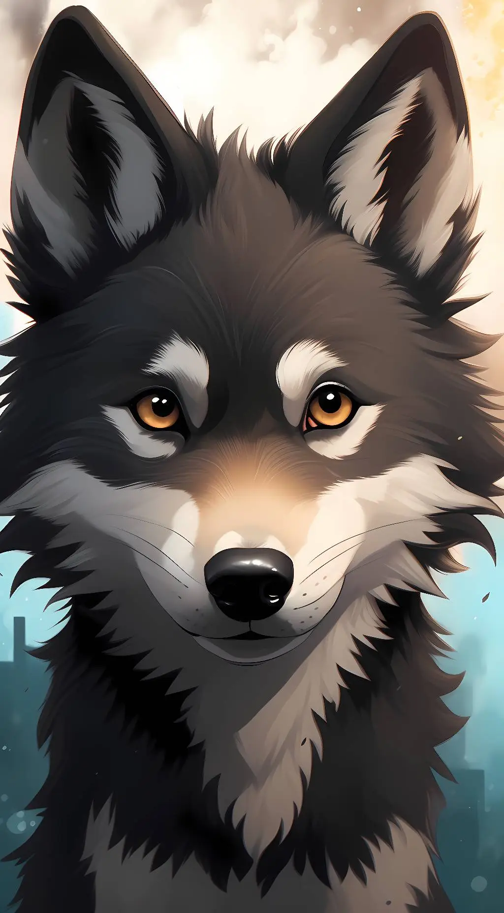 ai character: wolf pup background