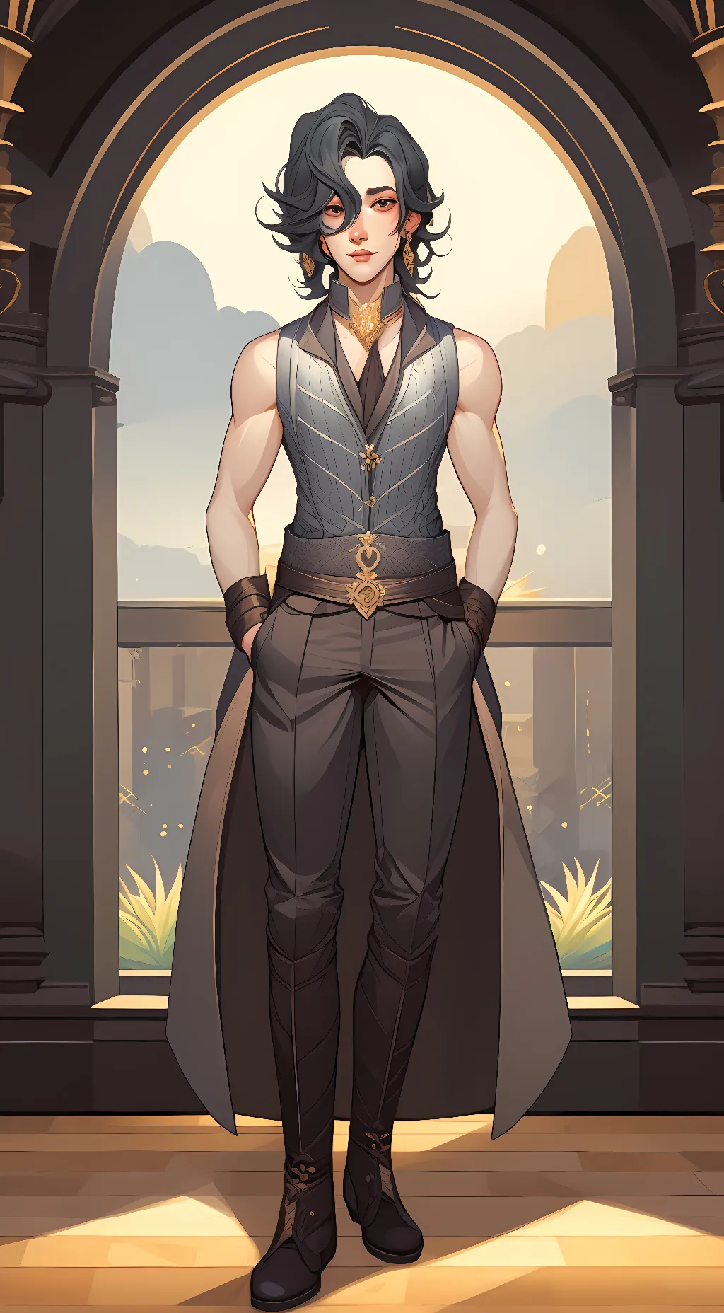 ai character: Leon background