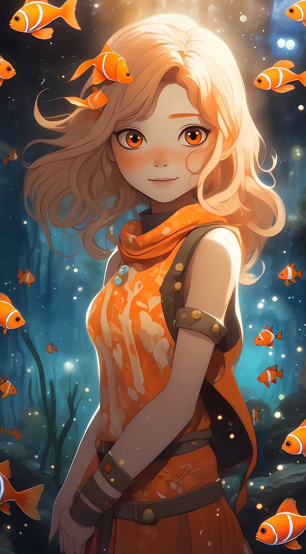 ai character: Ariel Crystal background