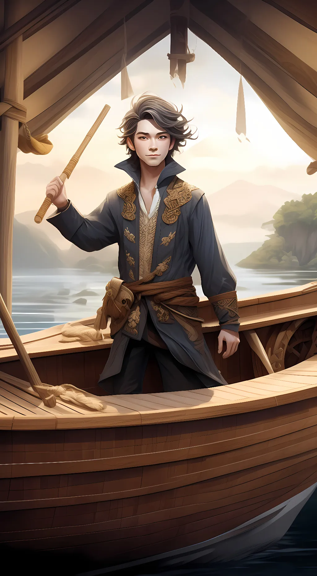 ai character: CHINA BOAT SERVICE background