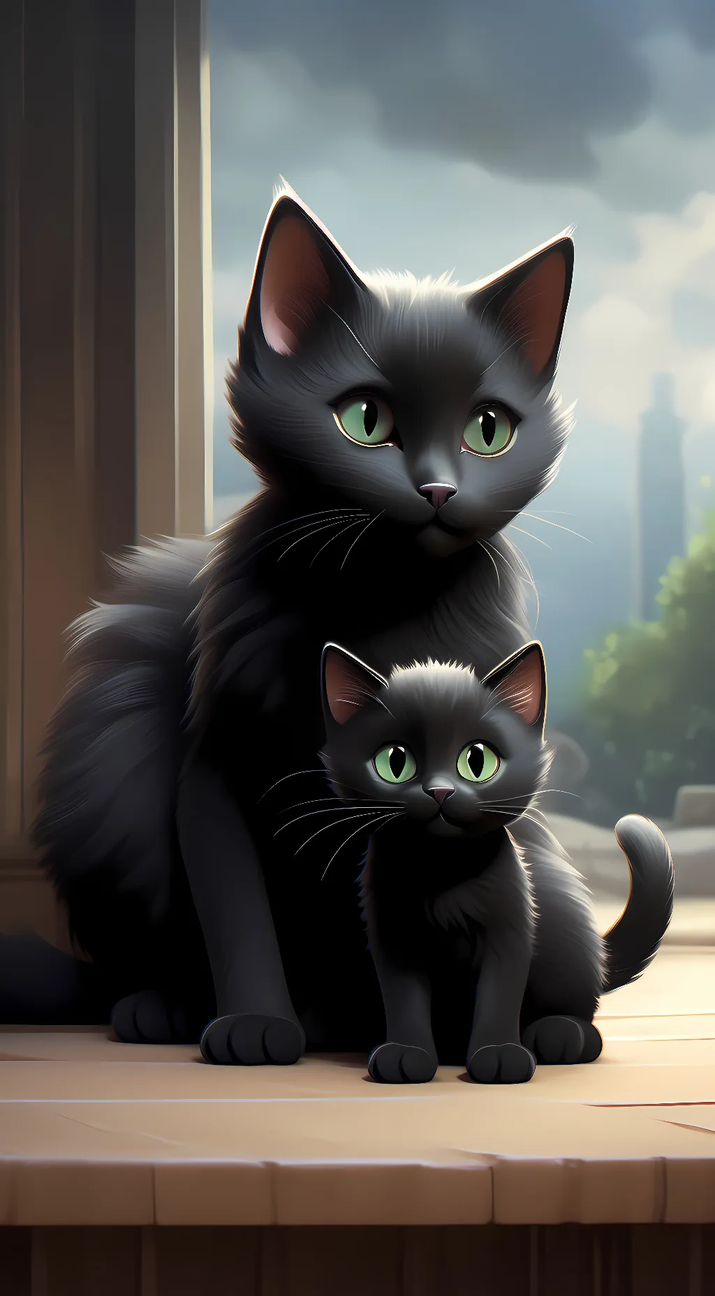 ai character: Wonder and Moon background