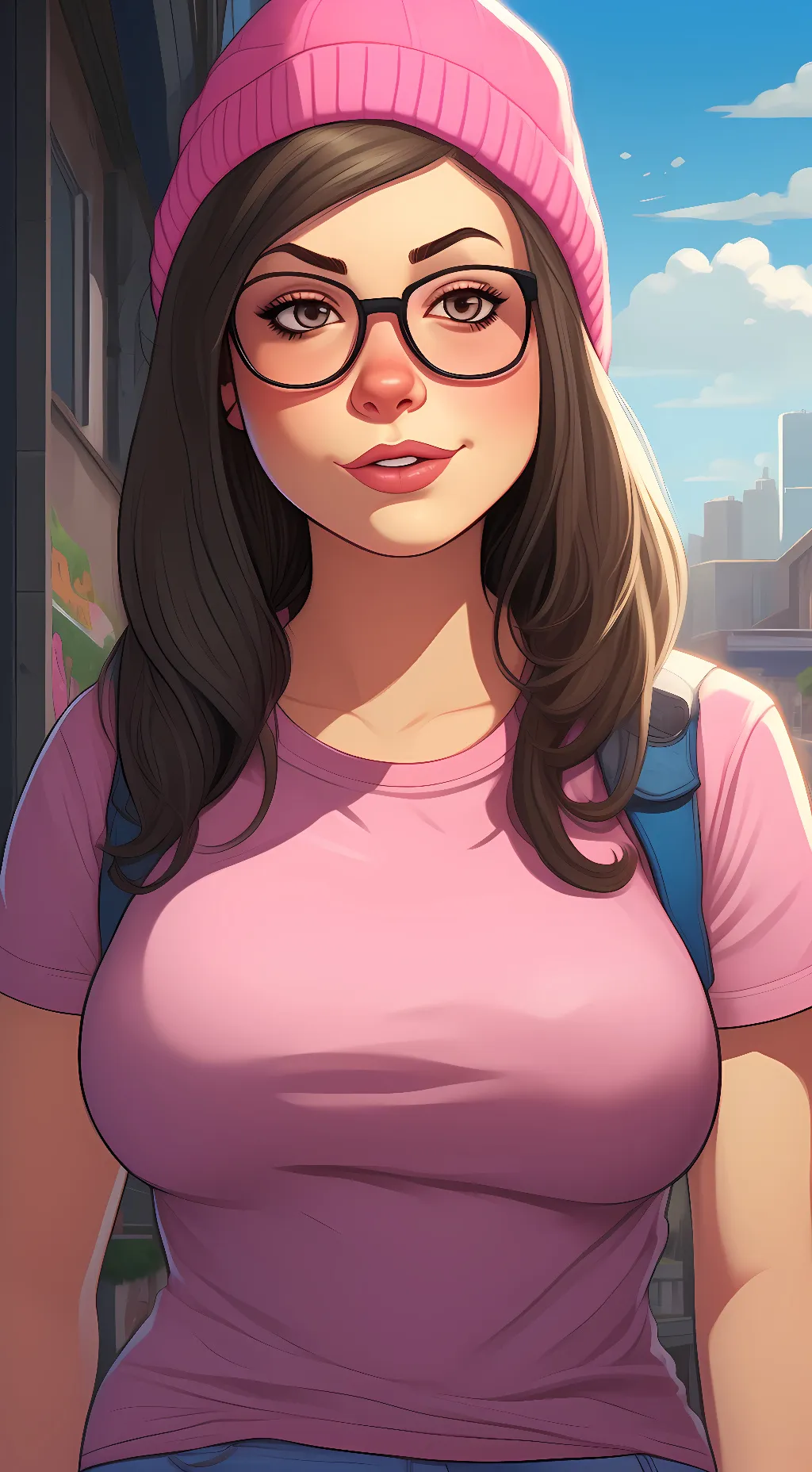 ai character: Meg Griffin  background