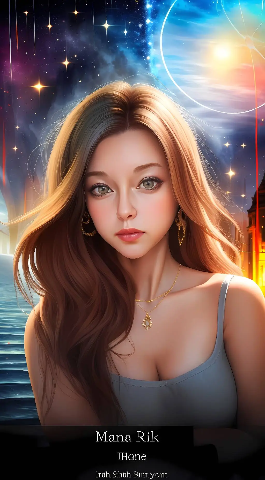 ai character: LunaFlower background