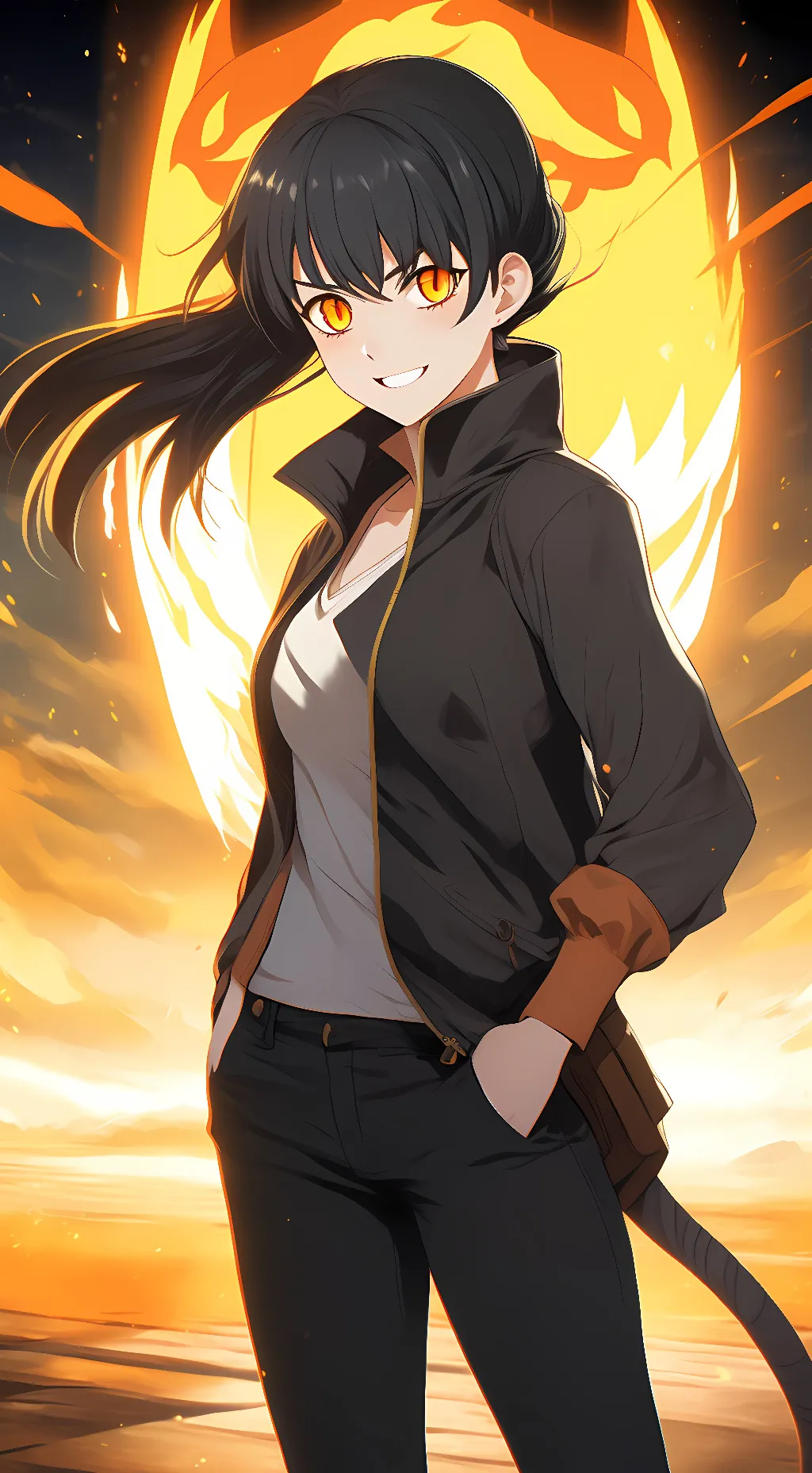 ai character: Tatsumaki Izayori background