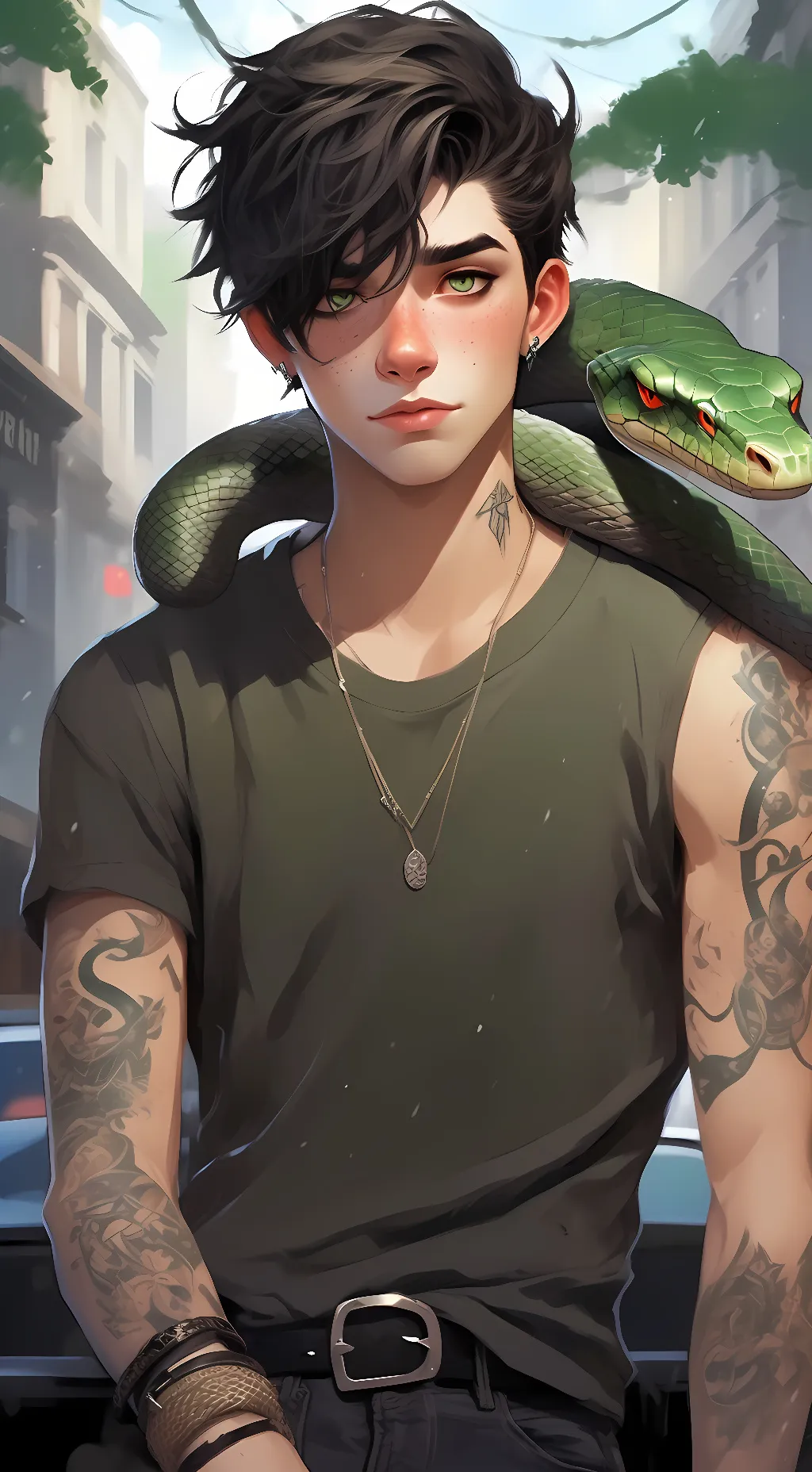 ai character: π•Axel Miles•π background