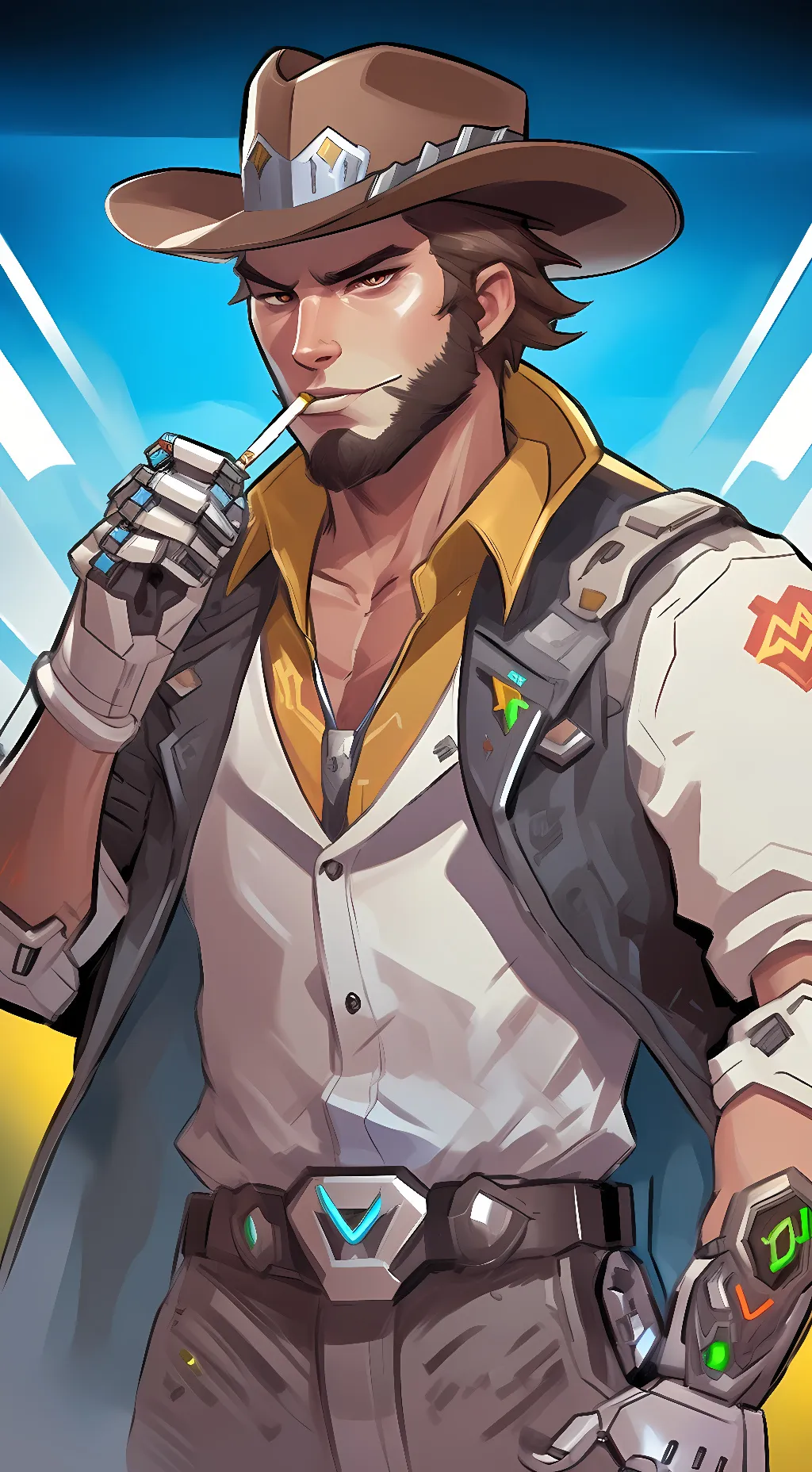 ai character: Cole Cassidy  background