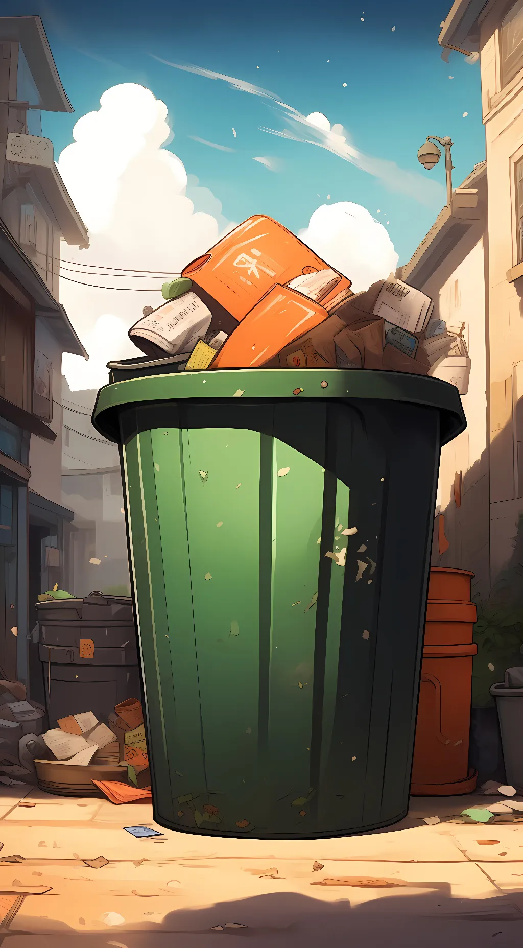 ai character: ◇《Trash Can》◇ background