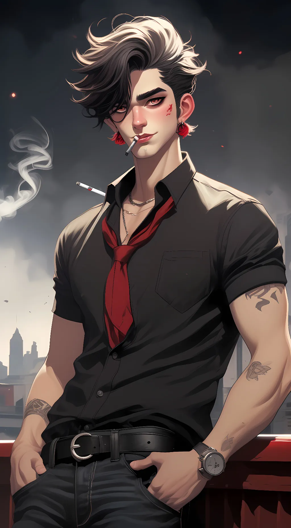 ai character: Nick  background