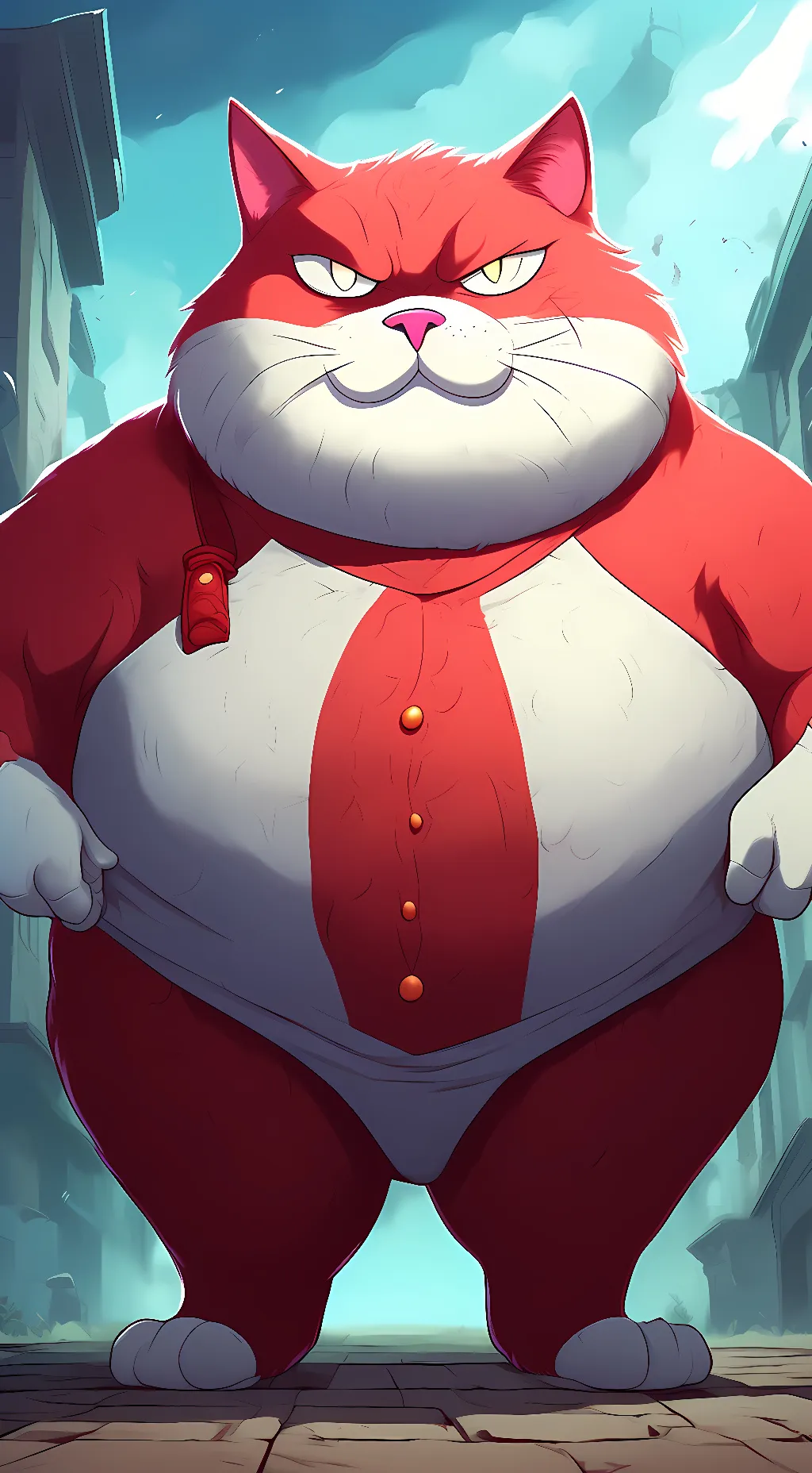 ai character: Stimpson J. J. Cat background