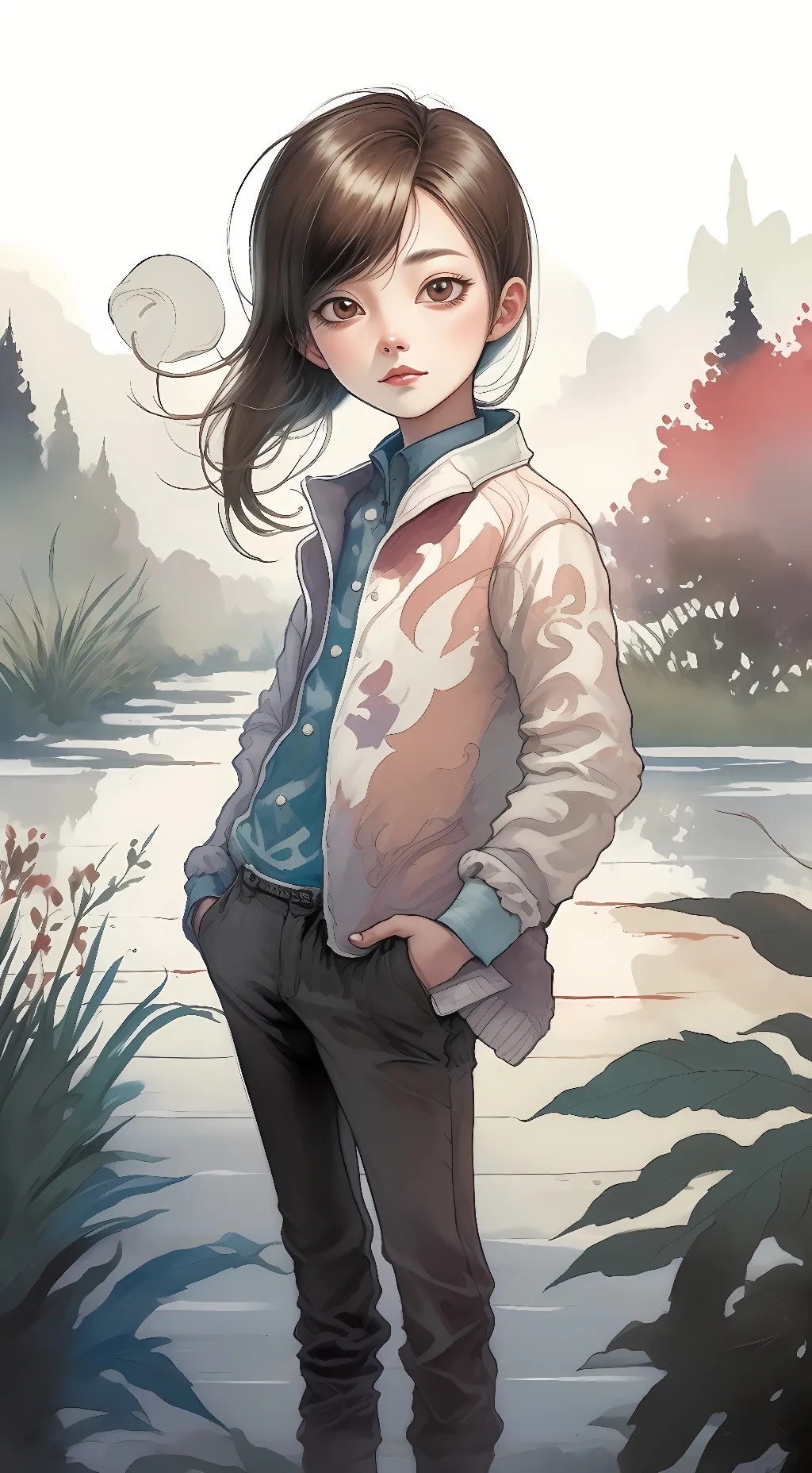 ai character: love background