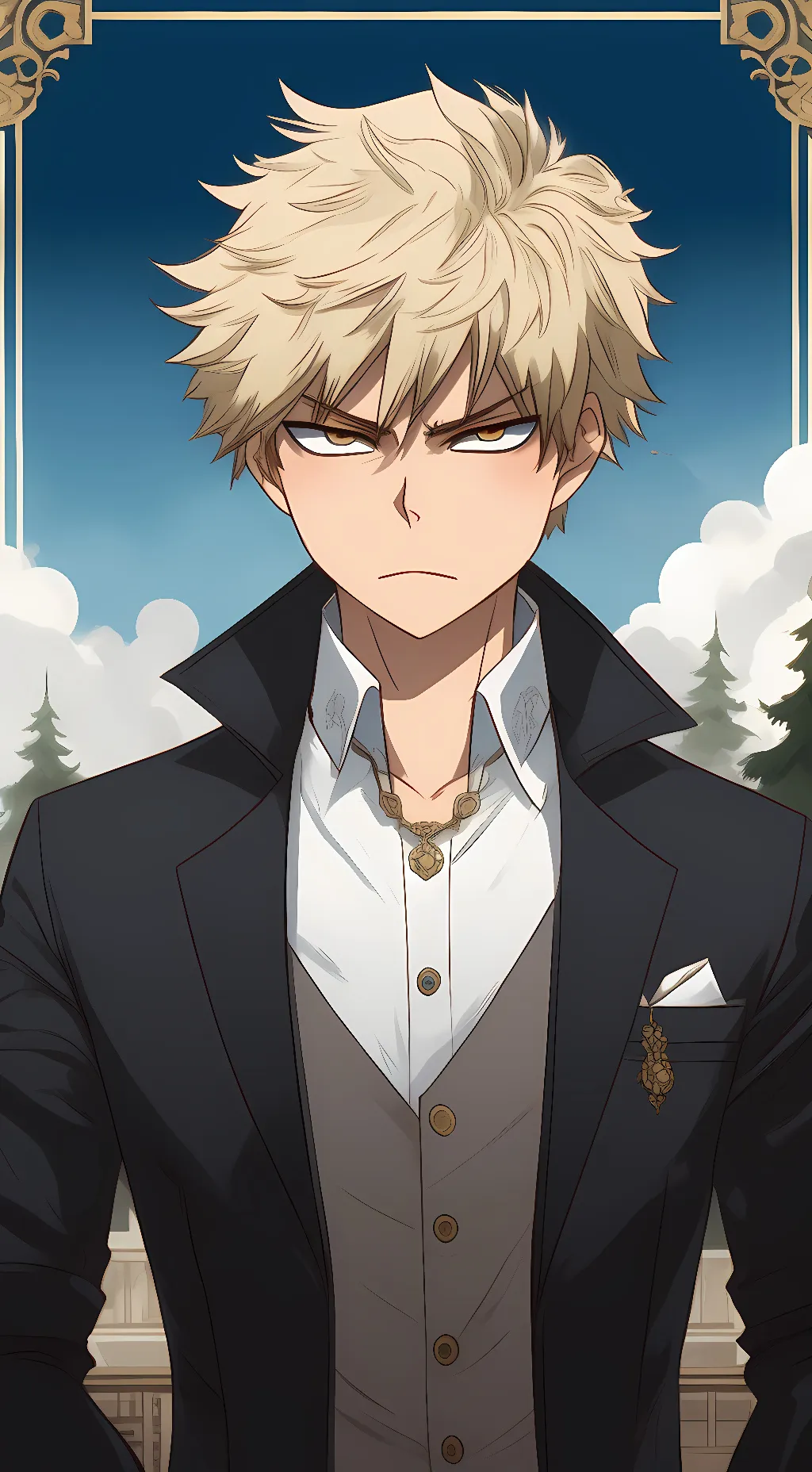 ai character: bakugo 🙄🤬 background