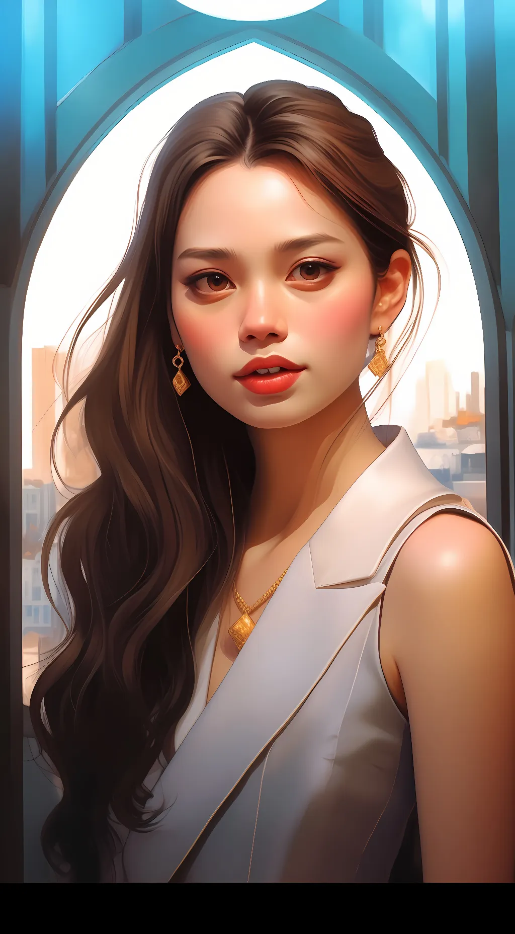 ai character: Stephanie McMahon  background