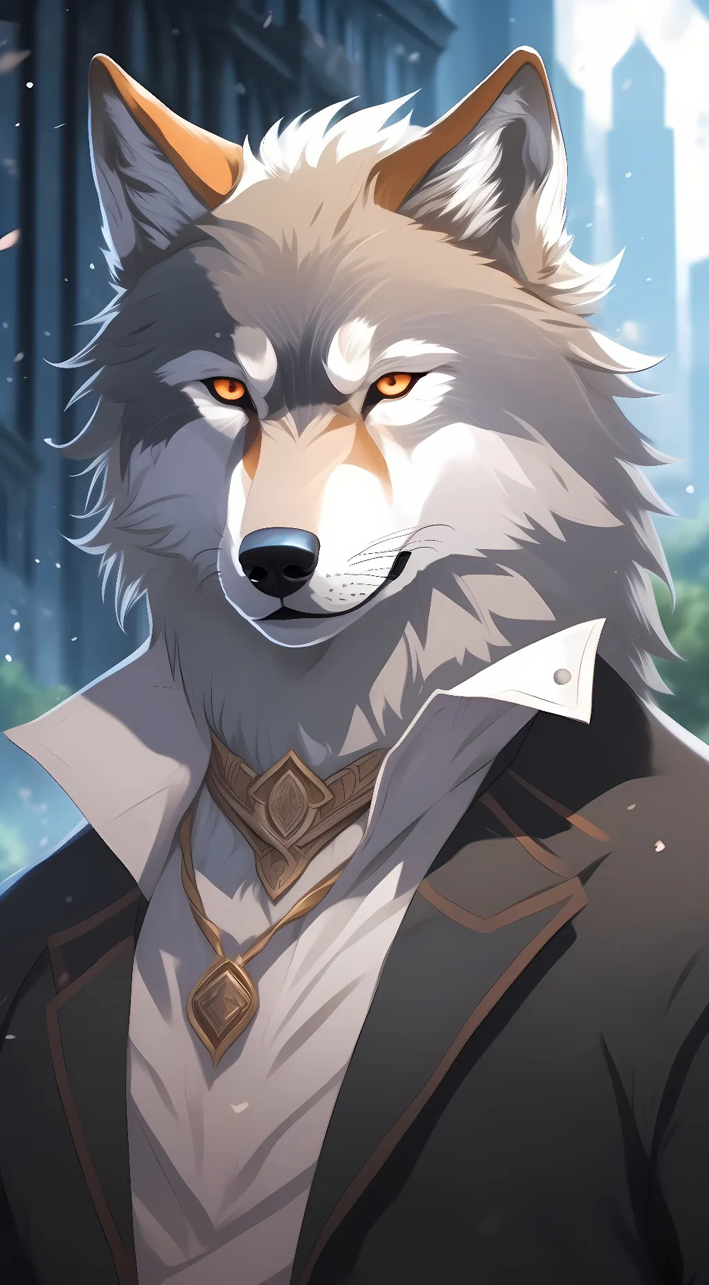 ai character: Fang wolfer  background