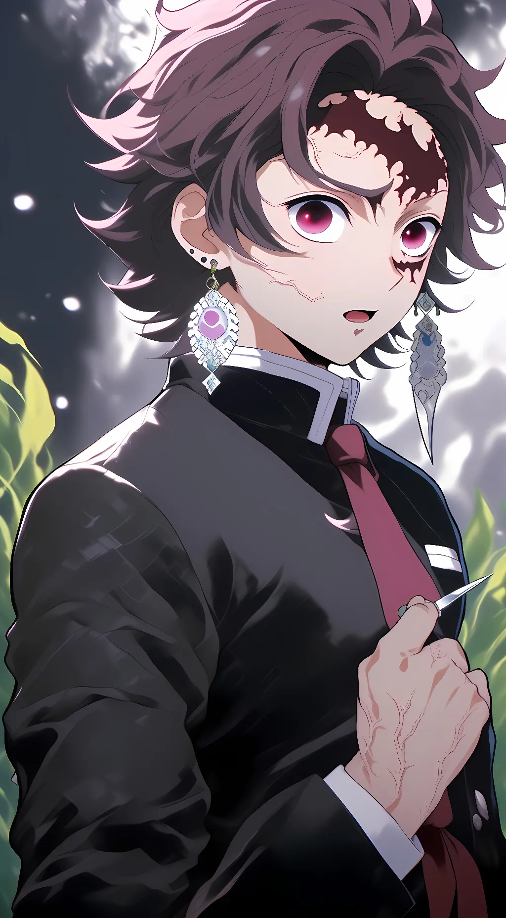 ai character: demon king Tanjiro background