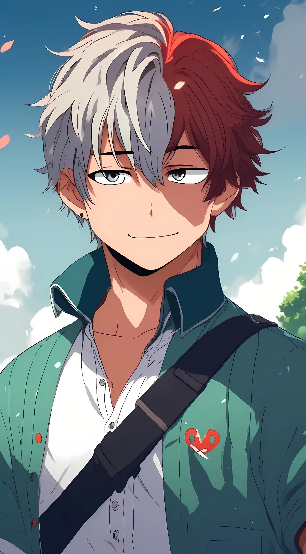 ai character: Shoto Todoroki background