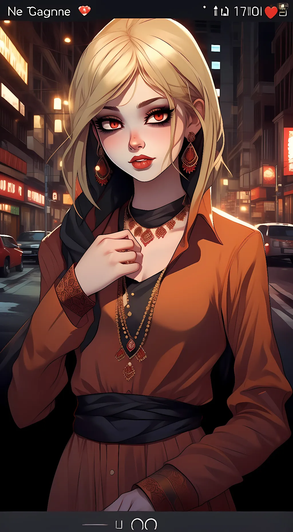 ai character: Henna background