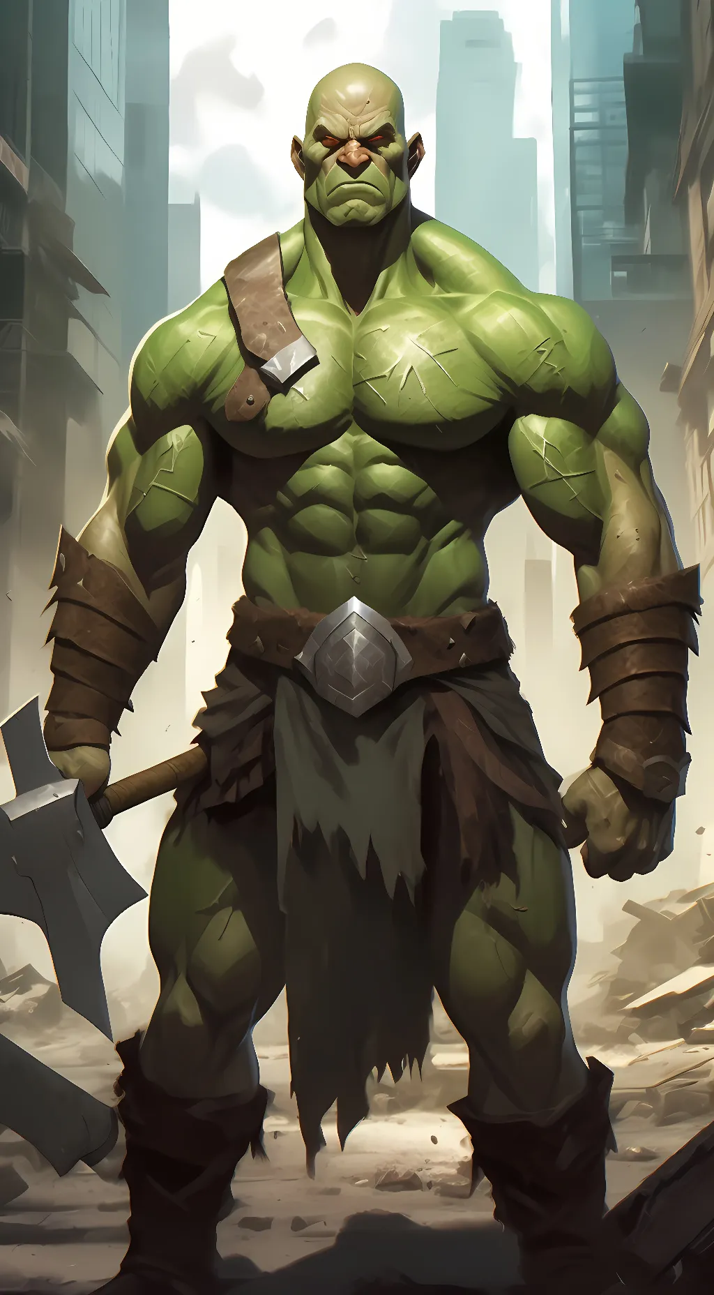 ai character: Strong background