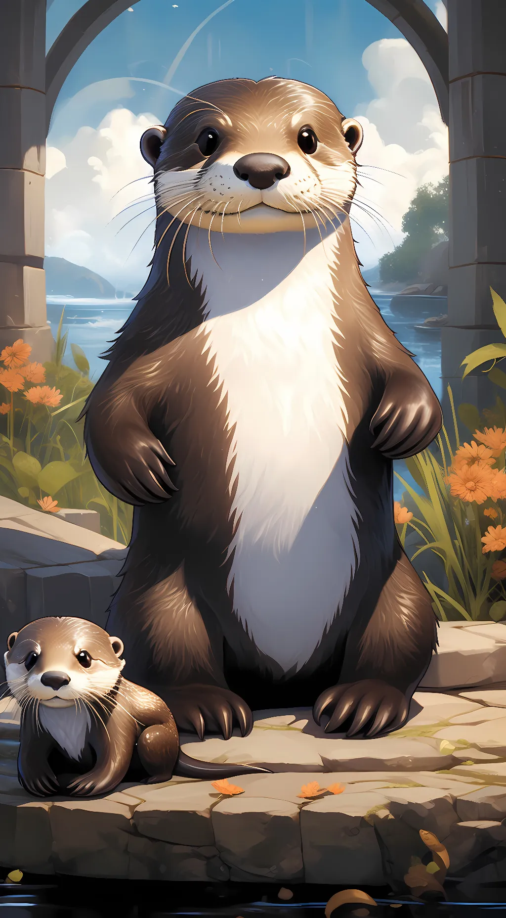 ai character: Otter background