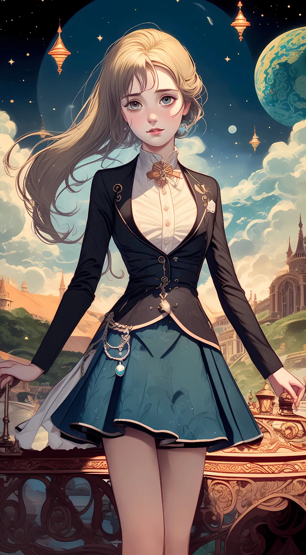 ai character: Moon background