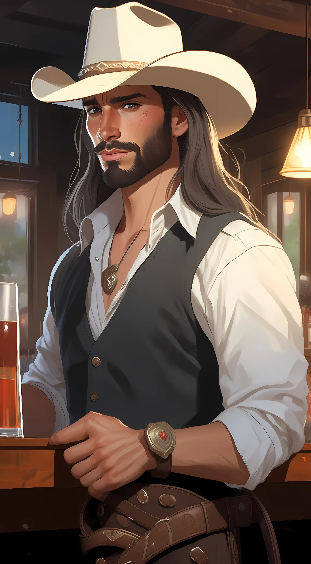 ai character: Cowboy background