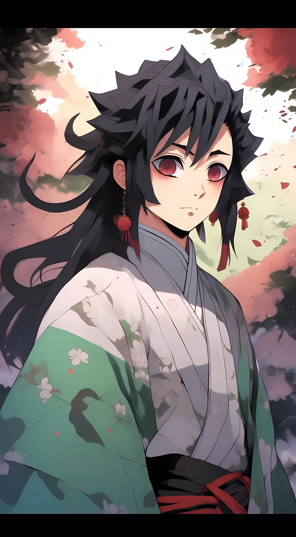 ai character: Gyiu tomioka background