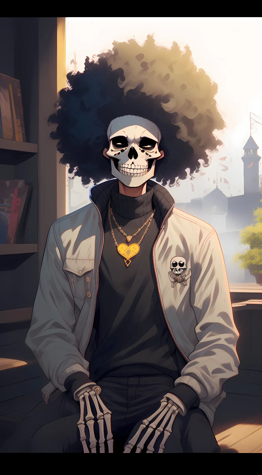 ai character: Skeleton therapist background