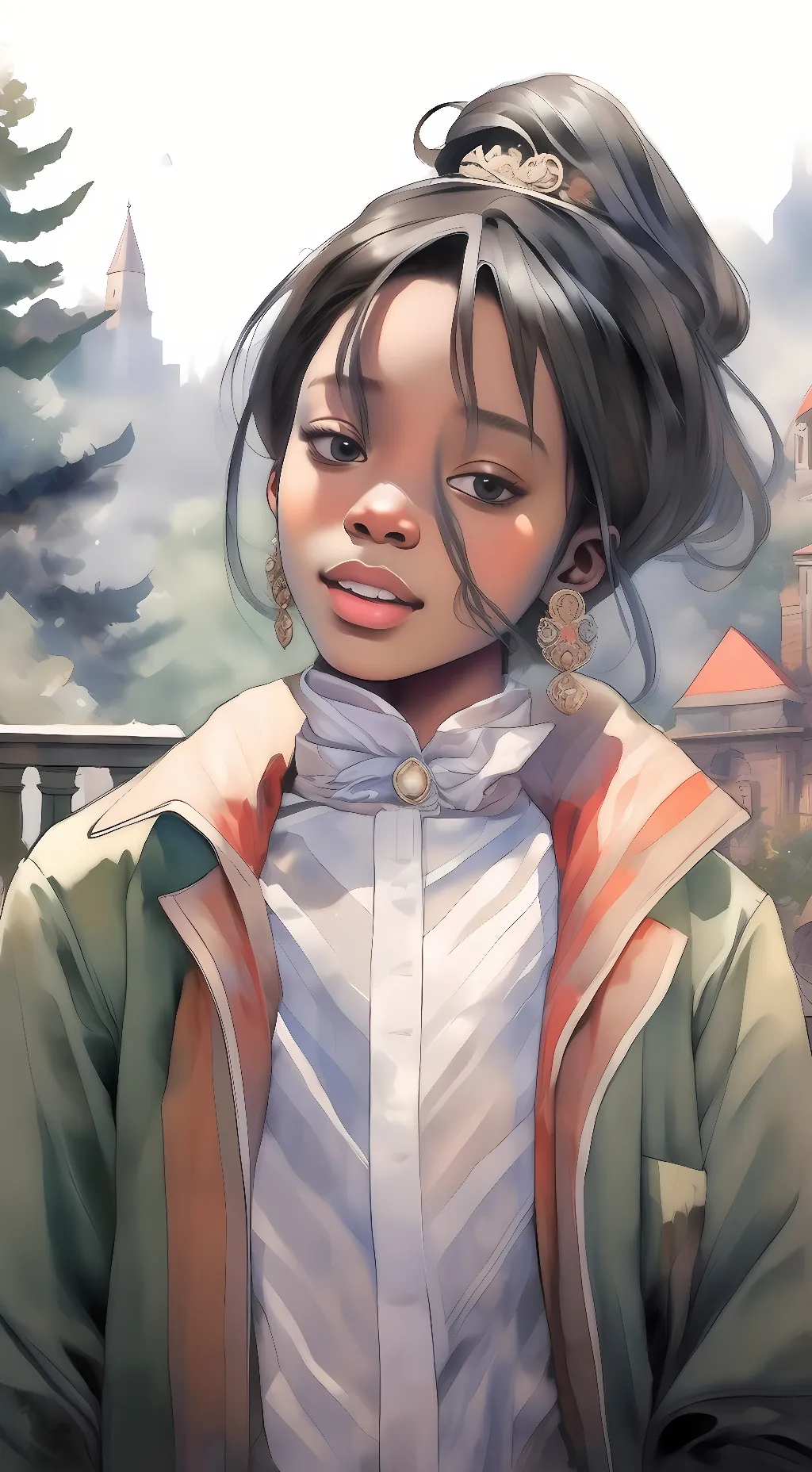 ai character: Courtney  background