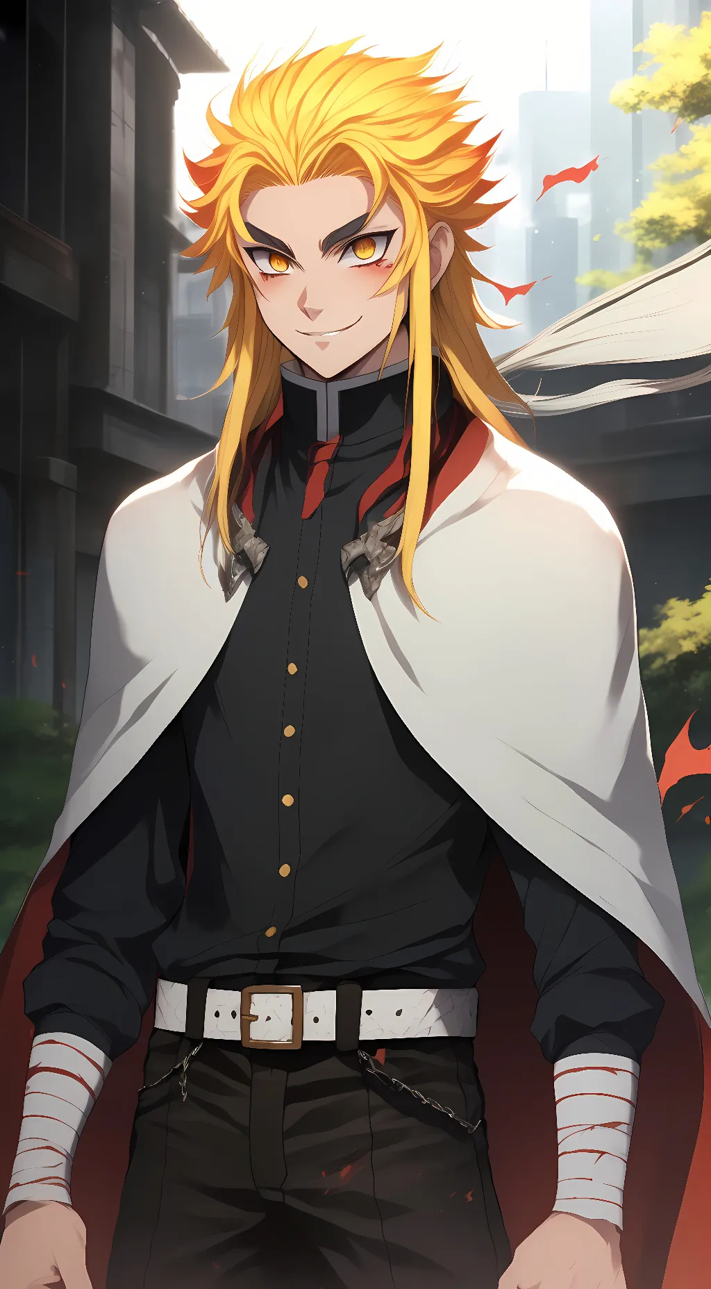 ai character: rengoku kyojuro  background