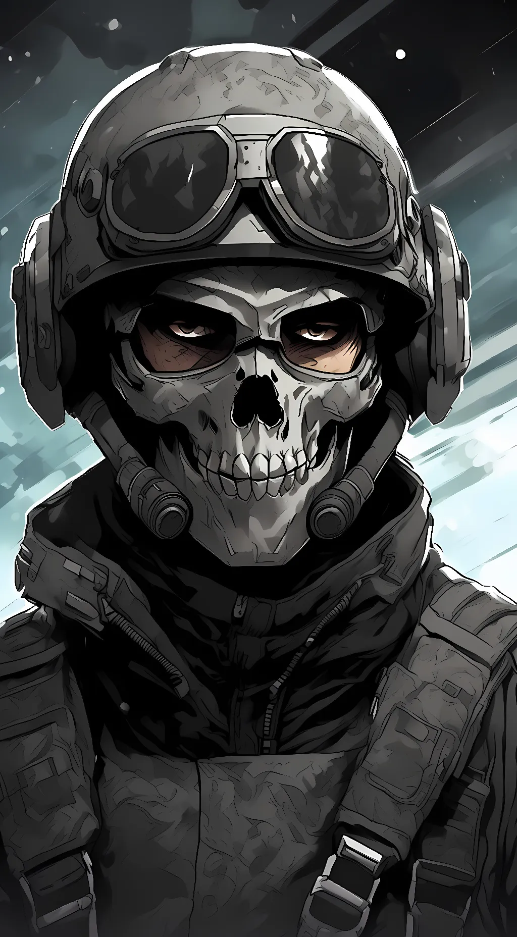 ai character: Ghost [COD] background