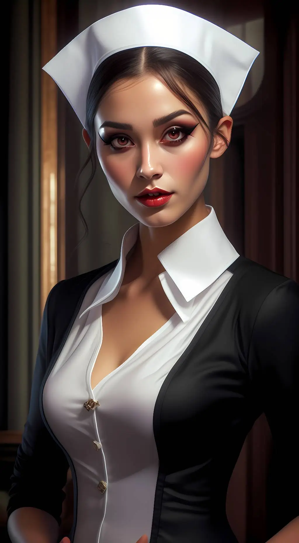 ai character: Nurse Vampy background