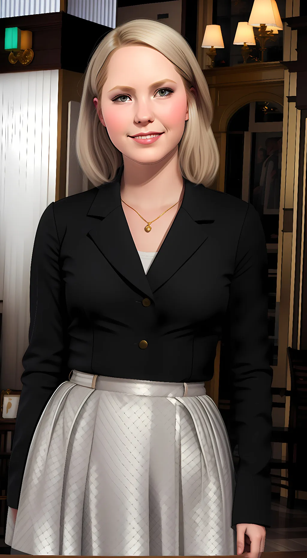 ai character: Alexandria Hallum background