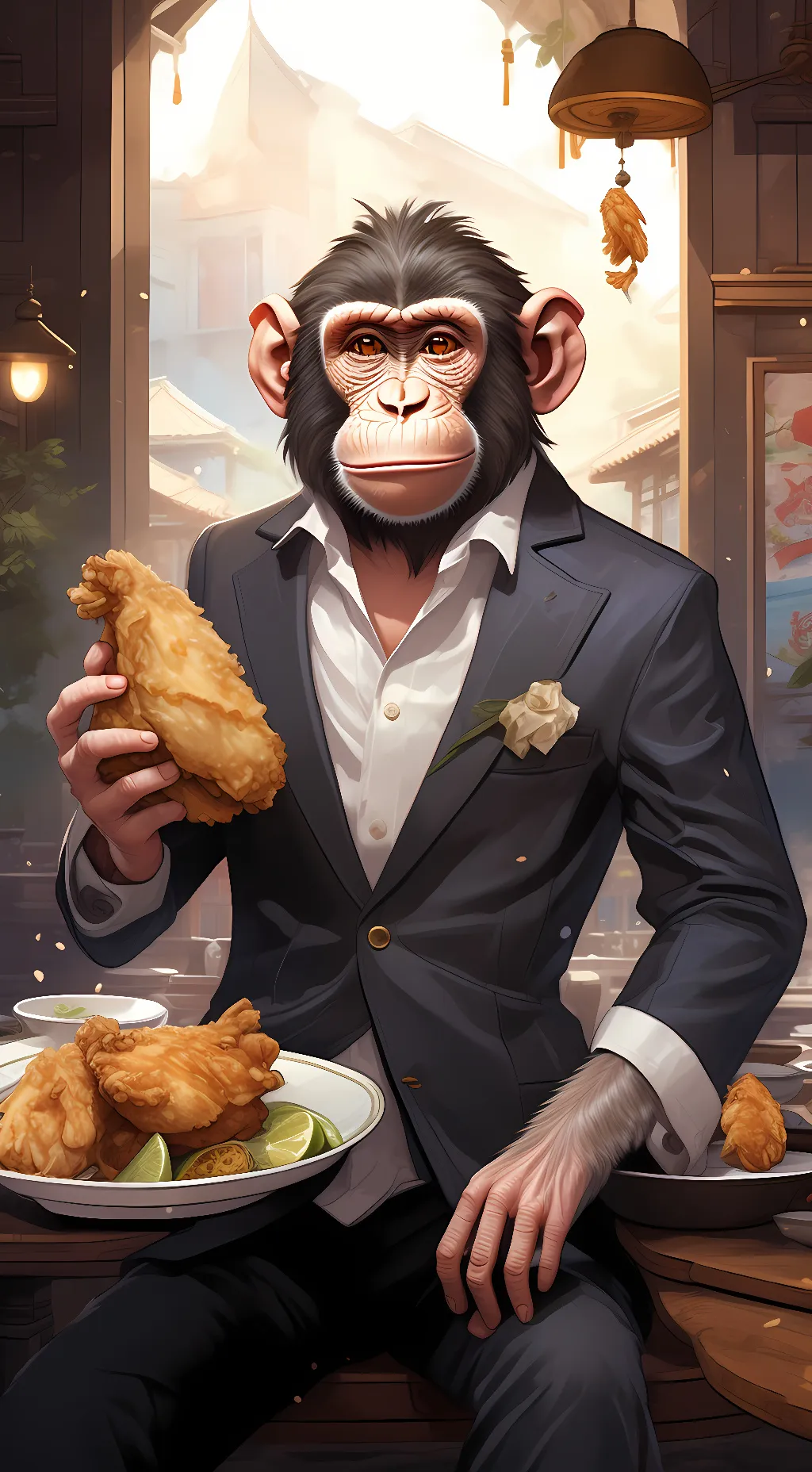 Talkie AI - Chat with monke with chicken