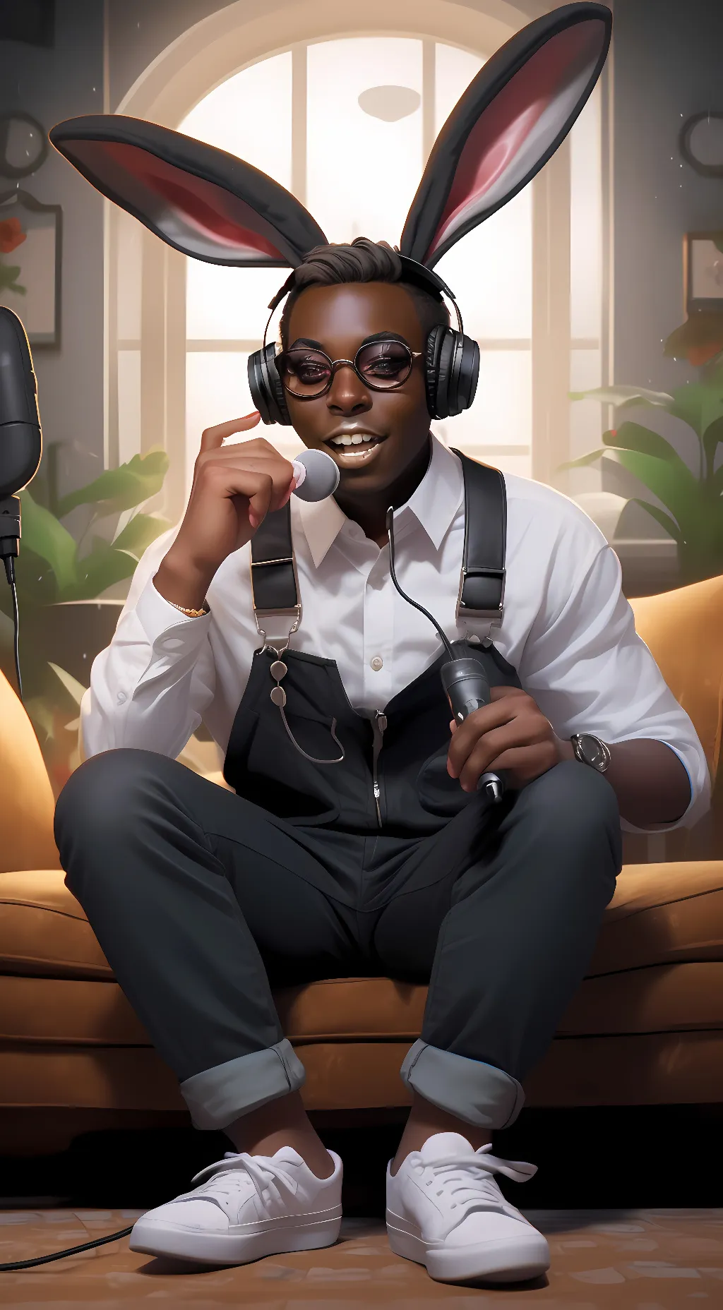 ai character: Beetle juice background