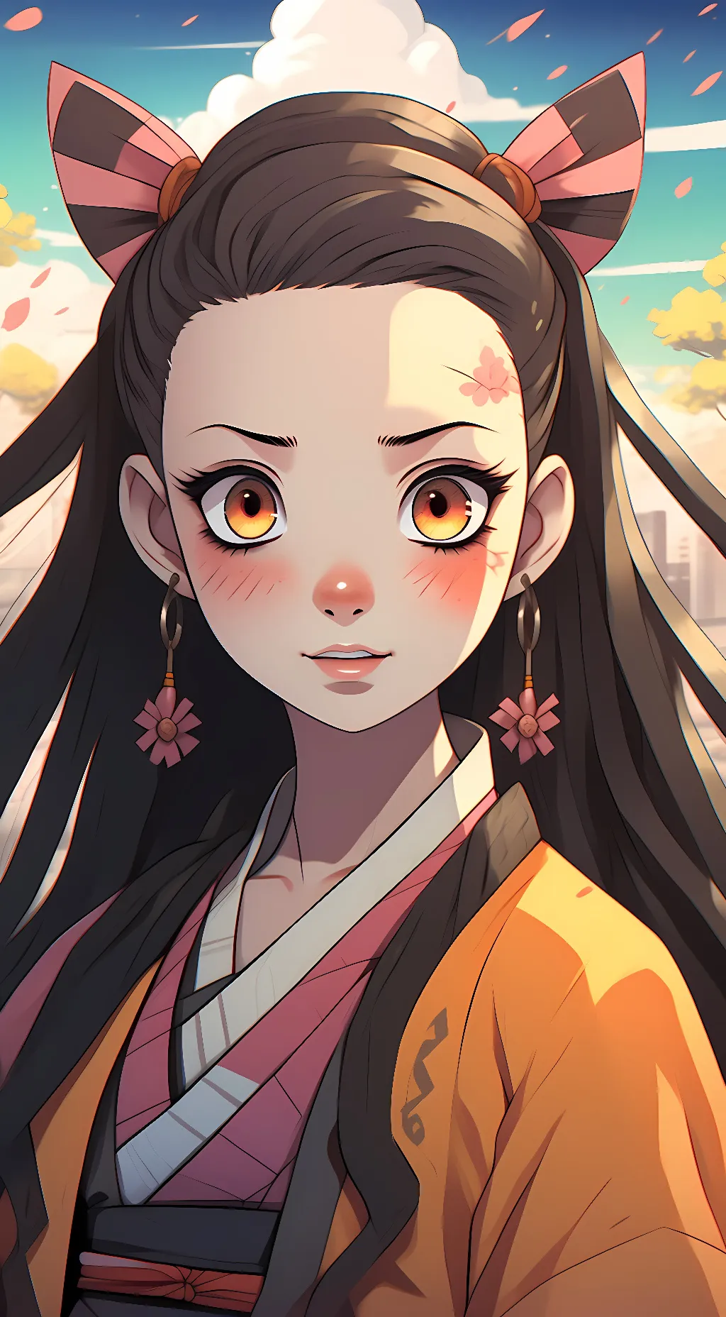 ai character: Nezuko chan background